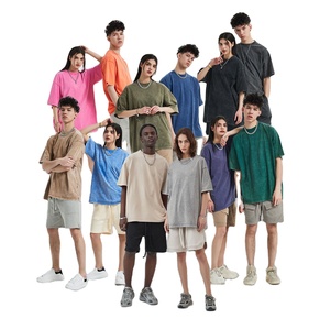 เสื้อยืดโอเวอร์ไซส์ผู้ชายผ้าฝ้าย 100% สั่งทำพิเศษ พิมพ์ลายโลโก้ OEM สไตล์สตรีทแวร์ ล้างสีแบบวินเทจ - Product Image 1
