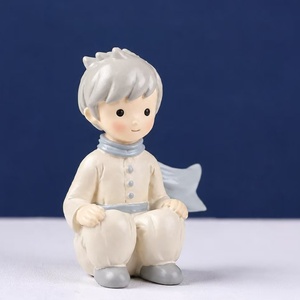 Adorable Estatuilla <span class=keywords><strong>del</strong></span> <span class=keywords><strong>Principito</strong></span> con Rosa Roja, Pintada a Mano en Resina, Coleccionable para Decoración <span class=keywords><strong>del</strong></span> Hogar, Interior de Auto y Regalos - Product Image 2