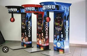 Machine à Poing Électrique Commerciale <span class=keywords><strong>Rocky</strong></span> Boxer, Équipement de Boxe Jaune Kalkomat King Punch - Product Image 4