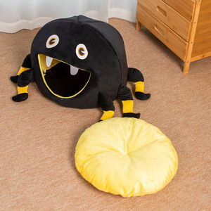 Black Spider Cat Bed Cat Villa House Cat and Dog Cama en forma de huevo Suministros para mascotas Cama semicerrada - Product Image 3