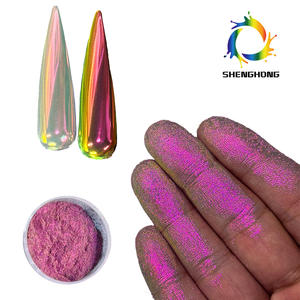 SH <span class=keywords><strong>Rose</strong></span> Arc-En-Ciel Aurora Manucure Miroir Poudre Caméléon Bonbons Glitter Nail Slice Spangle Flash Chrome Sirène Pigment pour Ongles - Product Image 6