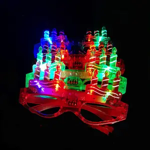 Gafas LED brillantes para fiesta de año nuevo, suministros de decoración para fiestas, gafas luminosas para Año Nuevo, 2023