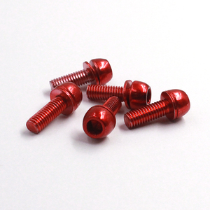 Custom CNC Machining <strong>Titanium</strong> Red Anodized Aluminum Bolts <strong>Button</strong> Head <strong>Screws</strong> M3 M4 M5 M6 M8 6061 7075-t6 Materials <strong>Screw</strong> - Product Image 6