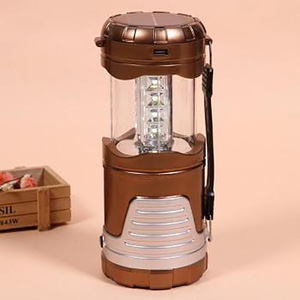 Linterna de camping LED con energía solar, iluminación portátil para exteriores, aleación de aluminio con asa para camping - Product Image 1