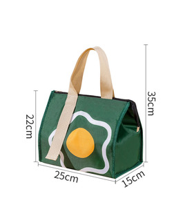 Kadınlar için sevimli taşınabilir termal öğle yemeği çantası çocuk yiyecekleri saklama kutusu seyahat piknik yemek kılıfı yalıtımlı soğutucu Bento çanta - Product Image 2