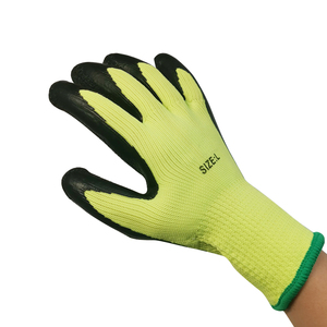 Guantes de Trabajo de Seguridad para Invierno con Recubrimiento de Látex de Goma, Resistentes, con Logotipo Personalizado, Acrílico, Felpa, Verde Concreto, con Palma Recubierta - Product Image 1