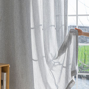 Vente en gros fausse laine rideaux de fenêtre transparents modernes <span class=keywords><strong>blanc</strong></span> <span class=keywords><strong>beige</strong></span> gris design élégant pour la maison chambre à coucher hôtel luxe pour le salon - Product Image 3
