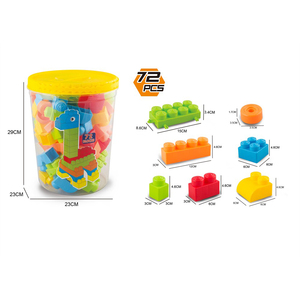 Juego de 72 Bloques de Construcción Encajables de Gran Tamaño, Juguete Educativo de Apilamiento para Niños, Aprendizaje Temprano y Juego Creativo - Product Image 3