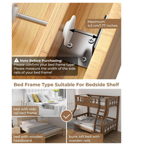 <b>Bamboo</b> Sofa Side <b>Table</b> With Cup Holder Pen Tray And Usb Slots For Bedside Use - Product Image 5