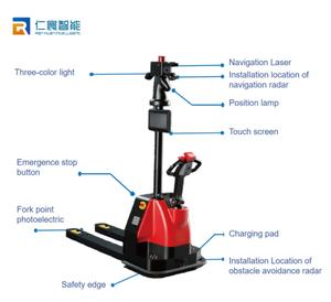רובוט מלגזה חכם FT1500: מוביל ניווט אוטומטי חכם, רובוט משלוח מלגזה תעשייתי חכם - Product Image 3