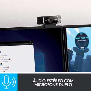 Logitech C922 Pro Stream Webcam 1080P HD, caméra de streaming, microphone stéréo intégré, correction automatique de la lumière, pour PC et ordinateur portable - Product Image 3