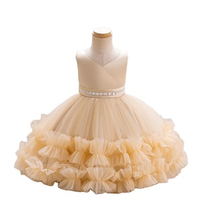 Abito da <span class=keywords><strong>bambina</strong></span> in pizzo per compleanno, <span class=keywords><strong>vestito</strong></span> invernale natalizio per bambine <span class=keywords><strong>di</strong></span> 1 anno, abiti floreali per neonate e bimbe piccole - Product Image 3