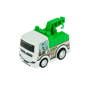 Plastik tarik kembali lingkungan kendaraan sanitasi teknik mobil mainan gesekan untuk anak-anak kejutan besar telur 70 MM kapsul - Product Image 6