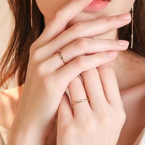 Xinfly Trendy Pure 18K Solid Rose Gold <b>Couple</b> <b>Rings</b> Au750 Real Wedding Engagement Jewelry Set for Women and Men - Product Image 5