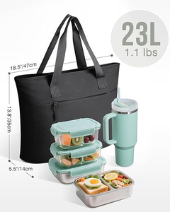 Cooler Bags Insulated for Women Insulated Tote with Laptop Compartment for Work Nurse Outdoor Waterproof Foldable Cooler Tote - Product Image 5