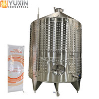 Cuves de stockage de refroidissement de fermentation de jus de vin de fruit d'acier inoxydable 3000L 5000L 10000L