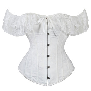 Sexy nero jacquard con cinghia del merletto della spalla <span class=keywords><strong>corsetto</strong></span> in bianco, alla moda shaper del corpo con la tummy tuck - Product Image 3