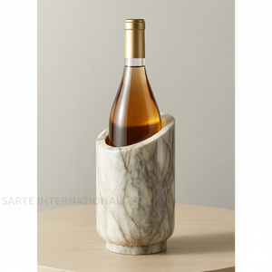 Viral Marble Porte-bouteilles de vin Cadeau Présentoir de comptoir élégant pour cuisine Bar Anniversaire de mariage OEM Commande en gros - Product Image 1