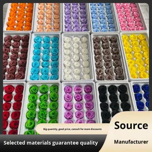 Scatola Regalo Fai-da-Te <span class=keywords><strong>con</strong></span> <span class=keywords><strong>Rose</strong></span> Stabilizzate Fatte a Mano 2-3cm, Fiori Essiccati Eterni per <span class=keywords><strong>Decorazioni</strong></span> Matrimonio, Festa della Mamma, San Valentino - Product Image 2