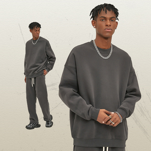 2024 Autumn and Winter Heavyweight 350 Gsm Custom Unisex Polyester Cotton Fleece Oversized Pullover Hoodie - Product Image 5