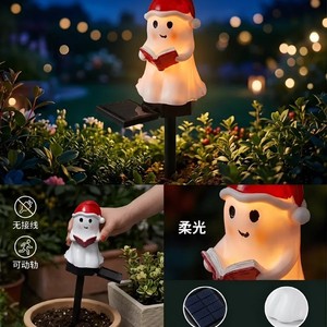 ไฟสวนพลังงานแสงอาทิตย์รูปผีพร้อมไฟ LED รูปหนังสือ ทนน้ำ ตกแต่งภายนอกบ้าน สำหรับคริสต์มาส ฮาโลวีน และสวน - Product Image 1
