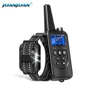 Collar de Adiestramiento para Perros Electrónico con Pantalla LCD de 800 m, Recargable, Impermeable, Control Remoto para Detener Ladridos, Vibración, Sonido y Descarga - Product Image 1