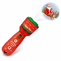 Lampe torche de projection de Noël avec 24 images, jouet éducatif pour enfants, Père Noël, rennes, bonhomme de neige, fête de fin d'année, cadeau