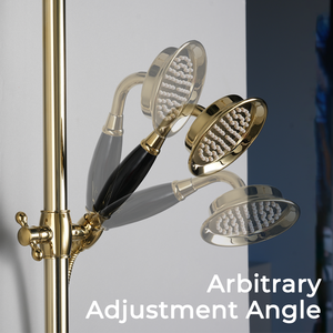 Cổ điển treo tường vàng <span class=keywords><strong>3</strong></span> chức năng vòi hoa sen đặt phòng tắm Brass đôi xử lý sang trọng vòi hoa sen vòi - Product Image 4