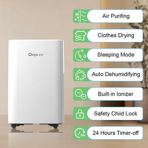 Deye <span class=keywords><strong>deshumidificador</strong></span> purificador de aire con <span class=keywords><strong>ionizador</strong></span> integrado WiFi inteligente de 12L, <span class=keywords><strong>deshumidificador</strong></span> portátil para el hogar - Product Image 4