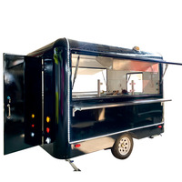 Petite Camionnette de Restauration Mobile Électrique pour Hamburger, Café, Hot-Dog, avec Cuisine Complète, Grill, Friteuse, Taille Personnalisable