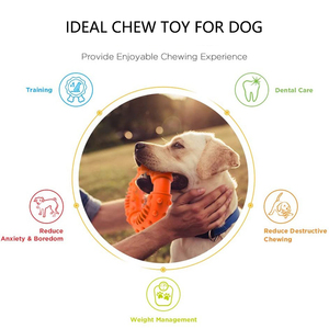 Jouet à mâcher pour chien, résistant à l'usure et aux morsures, en forme de beignet, avec friandises intégrées, jouet interactif rond pour chiens et animaux de compagnie - Product Image 6