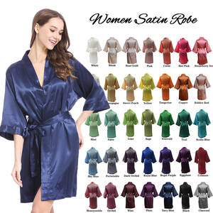 เสื้อคลุมผ้าซาตินผ้า<span class=keywords><strong>ไหม</strong></span>สำหรับผู้หญิง55สีเสื้อคลุมสำหรับใส่ในตอนเช้าชุดคลุมสปาสำหรับผู้ใหญ่<span class=keywords><strong>ชุด</strong></span>สำหรับงานปาร์ตี้เจ้าสาวชุดเพื่อนเจ้าสาว - Product Image 1