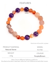 Bracelet en perles de pierres précieuses naturelles pour les amoureux des intentions de guérison, style religieux, cadeau d'anniversaire