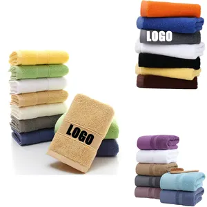 Hot Sell Custom Embroidered Logo Luxury 5 Star Hotel Hands Salon Spa Terry 100% Cotton Face Towels