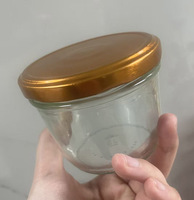 Frascos de Vidrio Redondos de Boca Ancha para Avena Nocturna, 100ml 200ml, Tarro de Conservas para Mermelada y Salsas con Tapa Metálica