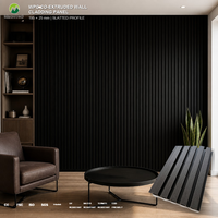 Revêtement mural rainuré en WPC résistant aux rayures, panneau creux à grain de bois moderne pour façades extérieures, décoration de patio et jardin