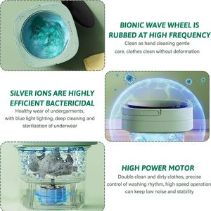 Portable <strong>Collapsible</strong> Automatic Electric <strong>Washing</strong> <strong>Machine</strong> with Plastic Tub All-In-One Washer/Dryer for Household Use - Product Image 4