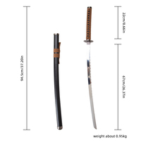 Épée de samouraï Kenshin à manche brun, accessoire de cosplay, objet de présentation, cadeau, vente en gros