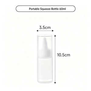 Botol Saus Plastik Portable 40ml 60ml 80ml 120ml untuk Kecap, Saus Salad, Cuka, Cocok untuk Rumah dan Barbekyu Luar Ruangan - Promo! - Product Image 5