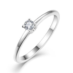 क्यूक्स कस्टम लक्जरी अच्छे गहने 925 चांदी की सफेद जिरकॉन छल्ले महिला पार्टी शादी बैंड उपहार - Product Image 6