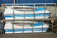 Bateau à pédales en forme de cygne pour 4 personnes, nouveau design 2024, blanc, pour enfants et adultes, pédales à pied, matériau en fibre de verre, dessin animé, bateaux à pédales bon marché