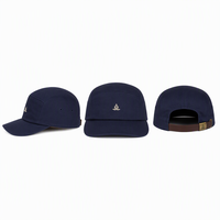Casquette de baseball 5 panneaux robuste à visière incurvée, brodée, avec doublure en satin, vente en gros