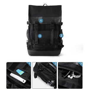 Sac à dos de voyage à enroulement personnalisé en plastique recyclé, sac à dos à enroulement - Product Image 4