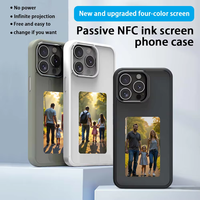 Étui de téléphone NFC à motif DIY avec encre électronique pour iPhone 13-16 Series, transmission sans fil, affichage quadricolore, coque de protection antichoc