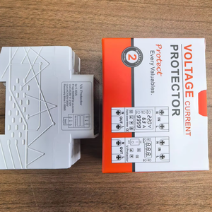 Protector de voltaje ajustable Digital Ac Dc sobre <span class=keywords><strong>y</strong></span> bajo <span class=keywords><strong>corriente</strong></span> monofásico 2P 40A 63A 80A 100A 220V 110V pantalla dual AVP - Product Image 4