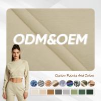 Tissu Scuba en Coton Lyocell Durable OEM, Résistant à l'Abrasion, Teint Uni, pour Vêtements de Sport et de Détente