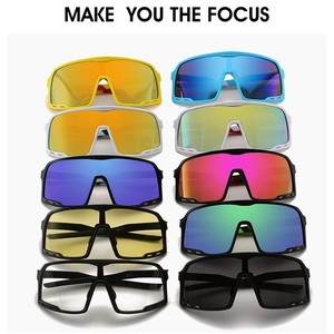 Sports Sunglasses Goggles <b>Black</b> <b>Frame</b> Pc Lens Uv400 Protection For Outdoor Cycling Driving Men's 9807 - Product Image 5