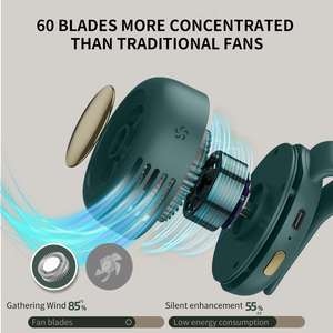 Customizable Electric Brushless Mini Bladeless <b>Clip</b>-On Fan Portable Rechargeable Three-Speed Car Household - Product Image 4