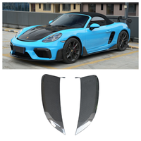 Sortie d'air de voiture GT4RS de haute qualité adaptée à l'évent latéral en fibre de carbone sec Porsche 718/981/982 GT4RS