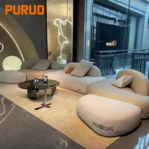 Puruo nordico italiano designer in vera pelle divano Coach braccio basso design retrò <span class=keywords><strong>Set</strong></span> di mobili da soggiorno <span class=keywords><strong>Set</strong></span> di divani - Product Image 4